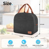 Lunch Bag Lunch Box for Women & Men, Large Capacity Insulated Lunch Bag for Adult, Leakproof Reusable Lunch Tote Bags for Work/Office/Travel/Picnic (Black)