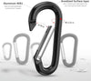 Sprookber 3" Aluminum Carabiner D Ring, Caribeener Clips, Spring Snap Hook for Keychain Clip, Set of 10