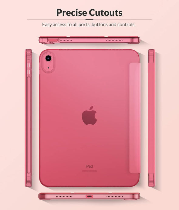 Moko Case for New Ipad (A16) 11Th Generation 2025/ 10Th Generation 2022, Ipad 11 Inch/ 10.9 Inch Case with Soft TPU Translucent Frosted Back Cover, Auto Wake/Sleep, Support Touch ID, Watermelon