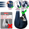Pet Dog Sling Carrier for 3-10 Lbs Pet,Dog Purse Pouch,Dog Satchel,Reversible Unadjustable Strap Travel Hand-Free Safe Bag Small Puppy Backpack (Dark Blue)