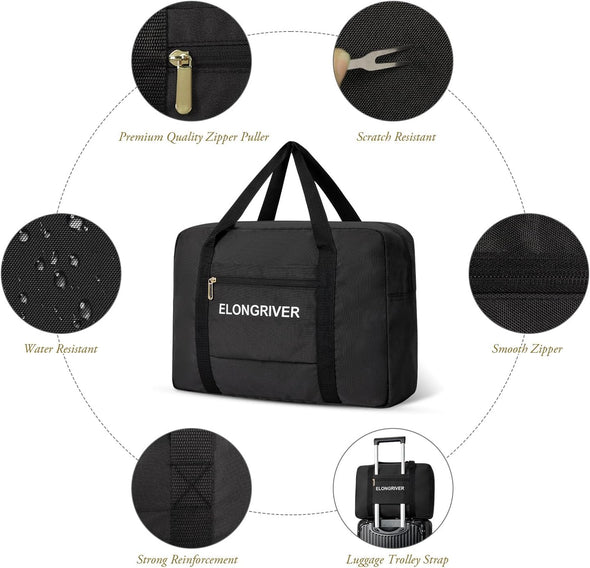 Travel Duffel Bag Foldable Weekender Overnight Bag for Men Women Lightweight Carry on Tote Bag for Spirit Airlines