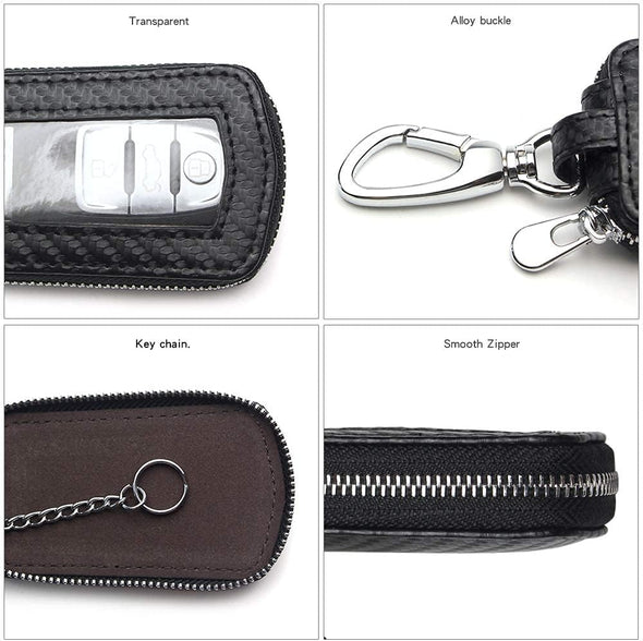 Universal Premium Car Key Fob Case Genuine Leather Car Smart Key Fob Holder for Remote Key Fob