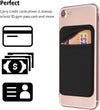 Cell Phone Pocket Self Adhesive Card Holder Stick on Wallet Sleeve with Adhesive ID Credit Card ATM Card Holder for Iphone Android 2 PACK BLACK