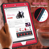 Case for Ipad 9Th/8Th/7Th Generation 2021/2020/2019(10.2 Inch), Heavy Duty Military Grade Shockproof Rugged Protective 10.2" Cover with Built-In Stand for Ipad 9 8 7 Gen (Black+Red)