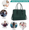 Laptop Bag for Women Leather Work Tote 15.6 Inch Laptop for Computer Bag Waterproof Business Office Professional Large Capacity Handbag Shoulder Bag Deepgreen