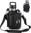 Icolor Magnetic Gym Bag Water Bottle Carrier Holder with Phone Pockets & Shoulder Strap,5 Built-In Magnets Gym Bottle Pouch Sleeve,Magnetic Bag Gym Accessories Organizer for Men Women
