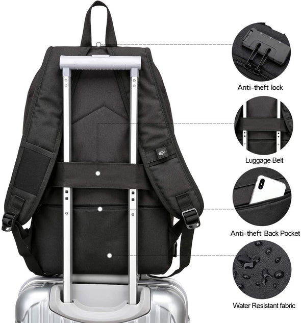 anti-theft travel backpack lock WENIG Anti Theft Travel Laptop Backpack with USB Charging Port Lock,Water Resistant Slim Work Computer Bag for Men Colle