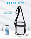 Vorspack Stadium Approved PVC Purse - Clear Crossbody Bag with Front Pocket for Concerts, Sports, Festivals