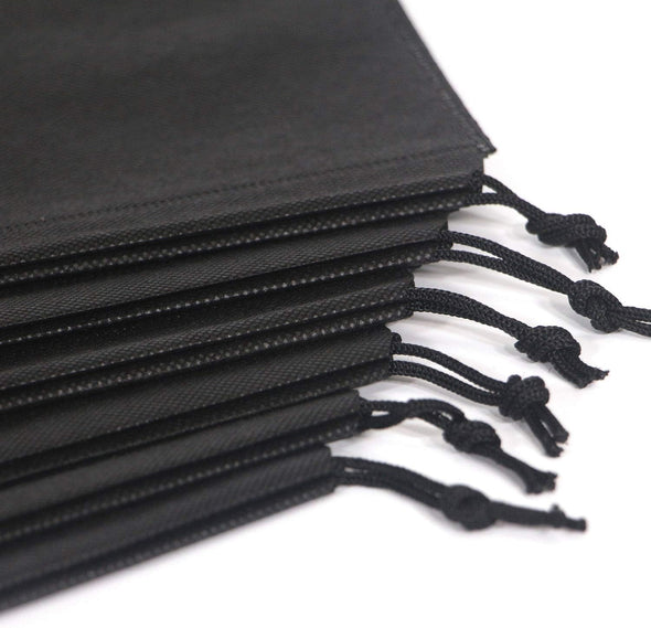 12PCS Travel Shoe Bags with Rope for Men and Women Large Shoes Pouch Storage Packing Organizers, Black