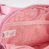 Pander Two Way Zipper Fanny Pack Nylon Everywhere Belt Bag for Women, Water Repellent Waist Packs, Crossbody Bags with Adjustable Strap (Light Pink).