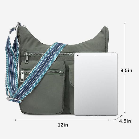CLUCI Travel Purses for Women, Waterproof Nylon Crossbody Bags for Woman Trendy, anti Theft Shoulder Bag for Ladies