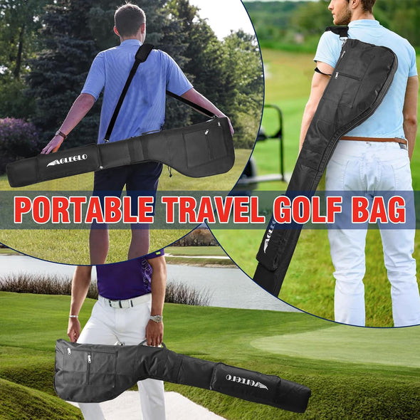 Eagleglo Golf Bag, Golf Travel Bag Foldable & Adjustable, Golf Carry Bag Holds a Full Set of Clubs, Golf Bags for 8-10 Golf Clubs, Small Golf Bag Practice Bag, Carry Golf Bags for Men, Women