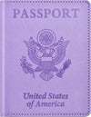 Passport and Vaccine Card Holder Cover Combo, Passport Case /Wallet with Vaccine Card Slot for Women and Men(Al-Purple)