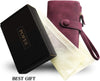 Pofeexio Womens Small Bifold Leather Wallets RFID Ladies Wristlet with Card Slots Id Window Zipper Coin Purse
