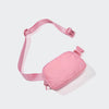 Pander Two Way Zipper Fanny Pack Nylon Everywhere Belt Bag for Women, Water Repellent Waist Packs, Crossbody Bags with Adjustable Strap (Light Pink).