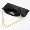 Women Satin Evening Handbag Wedding Prom Clutch Purse Formal Cocktail Party Clutches Shoulder Bag with 2 Bag Chains