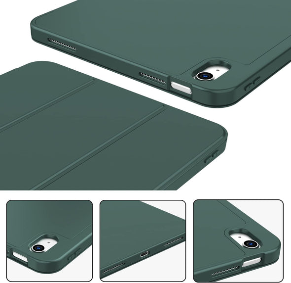 Zryxal Ipad (A16) Case/Ipad 10Th Generation Case [11-Inch 2025/10.9 Inch 2022] with Pencil Holder, Smart Cover with Soft TPU Back [Support Auto Wake/Sleep] (New Midnight Green)