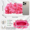 Women Elegant Evening Purse, Small Floral Clutch Bag with Detachable Chain for Wedding, Party, Prom