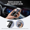 Umoven Minimalist Wallet for Men, Slim Aluminum Metal Money Clip Card Holder, Pop-Up Card Case, RFID Blocking Mens Wallet with ID Window, Front Pocket Wallet for Men(Carbon Fibre)