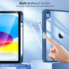 Timovo Case for Ipad (A16) 11Th Generation 11 Inch 2025, Ipad 10Th Generation Case 10.9 Inch 2022 with Pencil Holder,Slim Protective Cover with Clear Back Shell,Auto Wake/Sleep, Abyss Blue