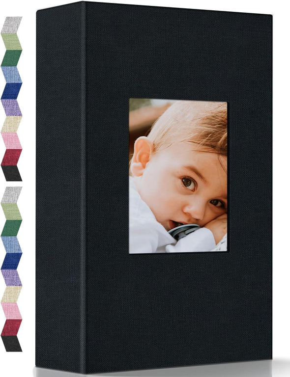Popotop Photo Album 4X6-300 Photos Linen Cover Photo Books with 300 Horizontal Pockets,Slip-In Picture Albums for Family Wedding Anniversary Baby Vacation Pictures
