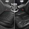 CAR PASS 2 Pack Leather Front Car Seat Covers, Bottom Seat Covers Full Wrapped with Storage Pocket, Anti-Slip Leather Seat Protectors,Waterproof Seat Cushion Pad Universal Fit Sedan SUV Truck, Black