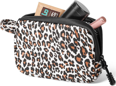 Smell Proof Bag, Odor Proof Container with Activated Carbon Liner, 6.3'' X 4.3'' in Odorless Pouch for Tobacco, Women'S Christmas Gifts Accessories, Full Scent Proof Design (Leopard)