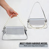 Evening Y2K Silver Hobo Purse Women Sparkly Silver Purse Satchel Metallic Tote Handbag Clutch Shoulder Bag 2024