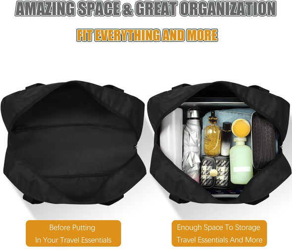 Travel Duffel Bag Foldable Weekender Overnight Bag for Men Women Lightweight Carry on Tote Bag for Spirit Airlines