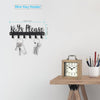 Mini Keys Please Holder on Wall,Small Key Holder Wall Mounted,Black Metal Decorative Key Rack Hooks for Garage,Mudroom,Hallway,Entryway,Front Door,Office(Mini Size:7.28 X 2.95 Inch)
