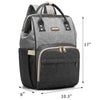 Diaper Bag Backpack for Women, Baby Bags for Girls,Diaper Bag with Changing Pad, and Insulated Pockets (Dark Grey +Light Grey)
