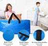 6 Pack Heavy Duty Extra Large Moving Bags Storage Tote - Strong Handles& Backpack Straps - Space Saving Storage Bags Alternative to Moving Boxes and Bins,Compatible with Ikea Frakta Cart, Blue