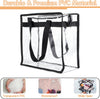 Clear Bag for Stadium Events Approved, 12X6X12 Large Transparent Tote Bag with Zipper for Gym Concert Sports Festivals