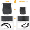 Beegreen Black Drawstring Backpack Bags Bulk 2 Pack X-Large 22.4" L X 17.5" W Sports Cinch Sack Gym String Bags Machine Washable Heavy Duty String Backpack for Men Women