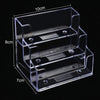 Tecunite 2 Pieces Business Card Holder 3 Tiers Acrylic Stand Organizer Clear Card Holder Display for Office, 180 Cards Capacity