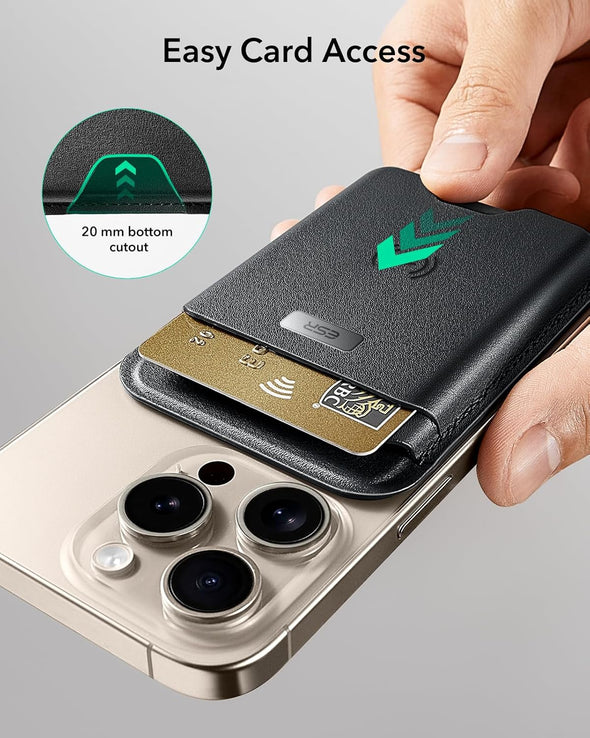 ESR for Magsafe Wallet with Find My Functionality, 5 Cards Holder, Rfid-Blocking, Strong Magnetic Wallet for Iphone, for Iphone 16/15/14/13/12 Series, Not for 13/12 Mini, Black