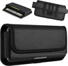 Ykooe Rugged Nylon Holster Compatible with Iphone 16/15/14/13/12 Pro Max & plus Models, Galaxy S24/S23/S21/S20 FE Cell Phone Belt Holder for Men, Black - XL