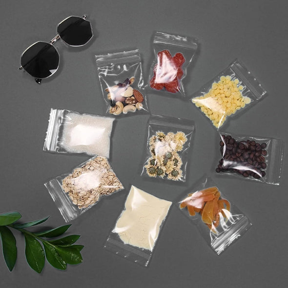 400Pcs Plastic Bags - 3 X 4 Inch 2 Mil Clear Resealable Zip Bags for Small Business, Storage, Candy