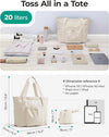 BAGSMART Tote Bag for Women, Tote Shoulder Bag with Laptop Compartment and Zipper Handbag for Travel, Work