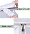 KEETDY 43" Hanging Garment Bags for Closet Storage Large Clear Window Hanging Clothes Storage Garment Rack Cover Coat Protector for Suit, Wardrobe, Bottom Enclosed