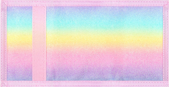 RFID Kids Wallets for Girls, Little Girls Wallet for Kids, Cute Wallet for Teen Girls, Toddler Wallet for Girls with Magic Sticker, Teen Girl Wallet with Coin Pocket (Rainbow Glitter 01)