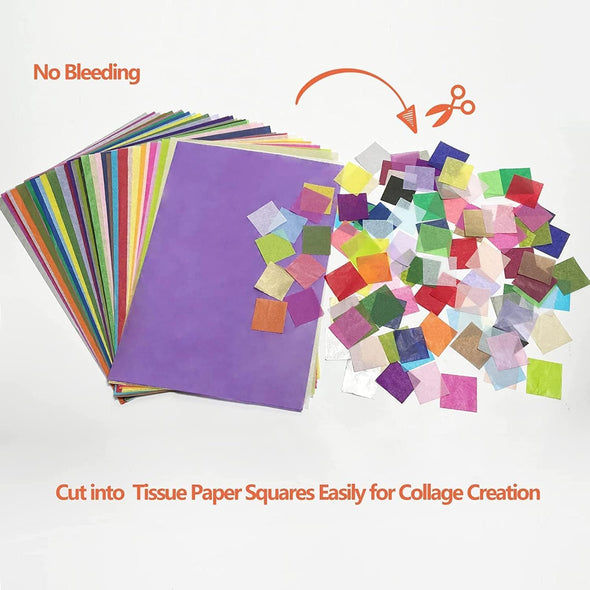 Simetufy 360 Sheets 36 Multicolor Tissue Paper for Gift Bags, Small Gift Wrapping Decorative Art Rainbow 11.5" X 8" Tissue Paper Bulk for Crafts Floral Birthday Party Festival Flower Pom Pom