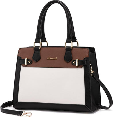 LOVEVOOK Purses and Handbags for Women, Tote Shoulder Bag Satchel Black Purse and PU Leather Top Handle for Ladies