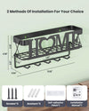 Key Holder for Wall - Key Rack with 5 Key Hooks, 11.02" L×2.75" W×4.92" H, Key and Mail Organizer Wall Mount with Mesh Basket, Key Hanger for Wall, Entryway, Home Decor(Matte Black)