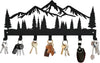 Key Holder for Wall | Metal Key Holder Hooks Organizer Rack | Metal Key Organizer Wall Decorative with 7 Hooks for Entryway, Front Door, Hallway, Kitchen, Office (12 Inches, Mountain)