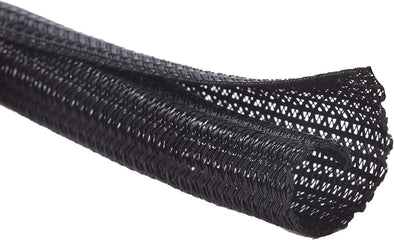 Alex Tech 10Ft - 1/2 Inch Cord Protector Wire Loom Tubing Cable Sleeve Split Sleeving for USB Cable Power Cord Audio Video Cable – Protect Cat from Chewing - Black