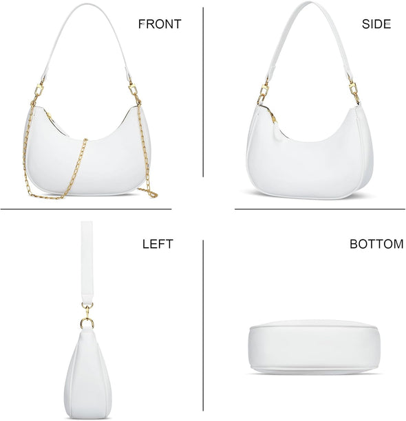 KKXIU Shoulder Bag for Women Small Purse Cute Clutch Hobo Handbag Trendy Crescent Bag