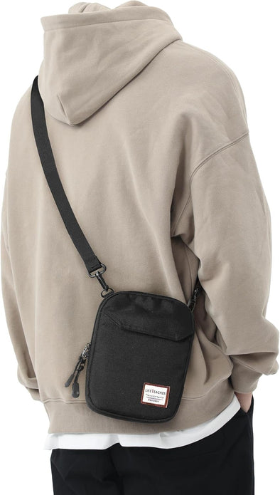Mini Crossbody Bag Shoulder Bag for Men, Small Messenger Satchel Bag for Women