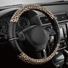 Road Comforts Leopard Steering Wheel Cover - Made with PVC Leather Cheetah Print - Anti-Slip, Universal Fit 14 1/2 Inches to 15 Inches - Black