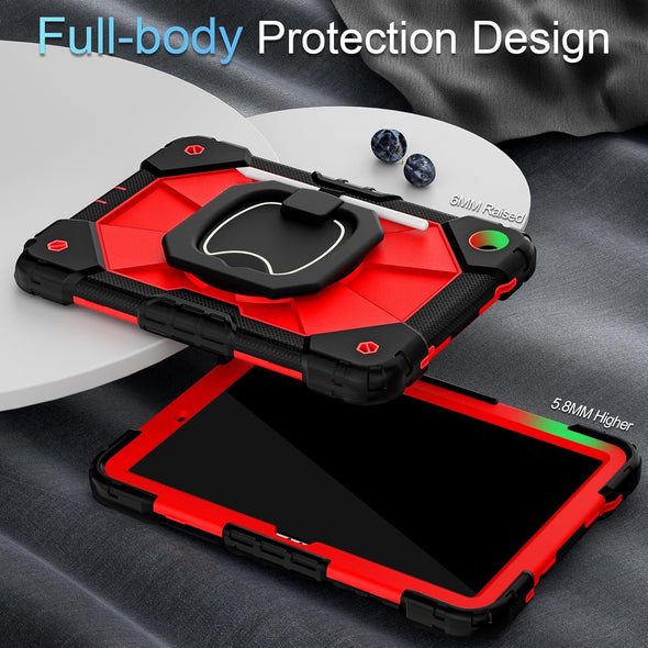 Case for Galaxy Tab A9 plus Case 11 Inch with Screen Protector/Rotating Stand/Pen Holder,Military Grade Shockproof Cover for Samsung Galaxy A9+/A9 plus Tablet Case (SM-X210/X216/X218)